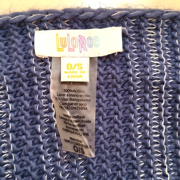 LulaRoe Pretty Fringe Shawl Cardigan - Picture 12 of 14